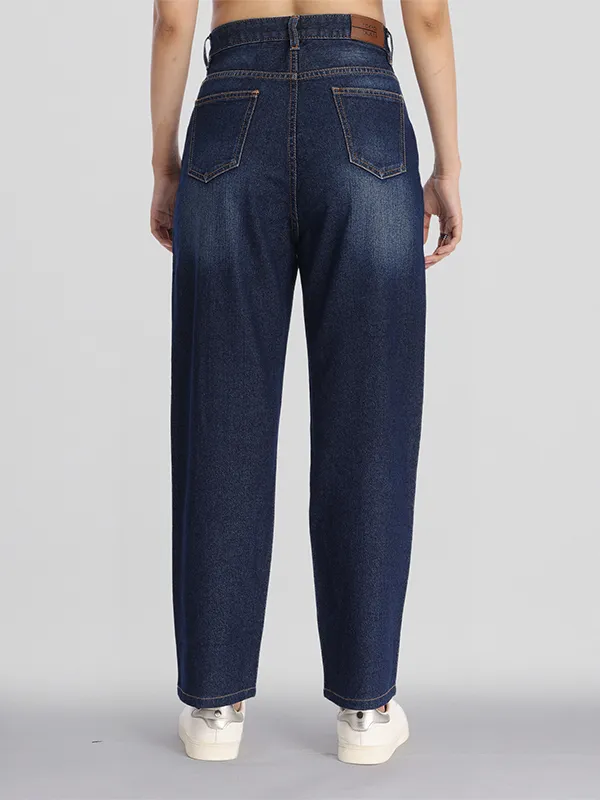 Street By Tokyo Talkies Women Blue Mom Fit Stretchable Jeans
