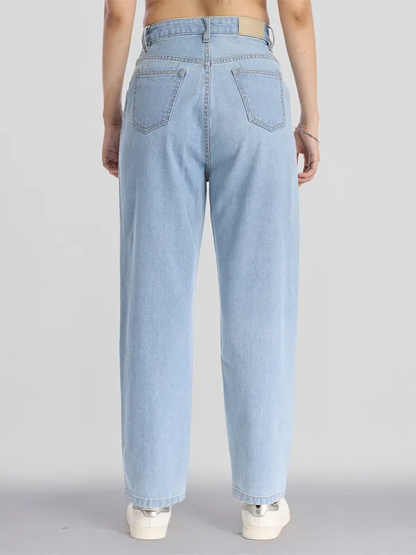 Street By Tokyo Talkies Women Blue Mom Fit Stretchable Jeans