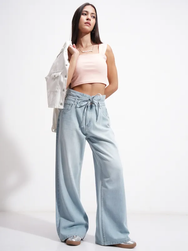 Tokyo Talkies Women Blue Flared Stretchable Jeans