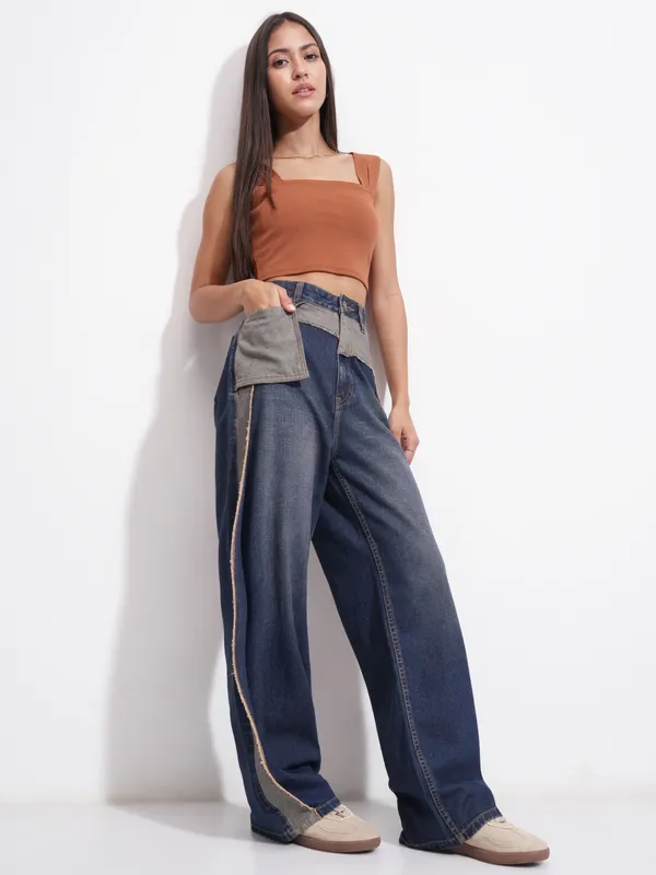 Tokyo Talkies Women Blue Regular Fit Stretchable Jeans