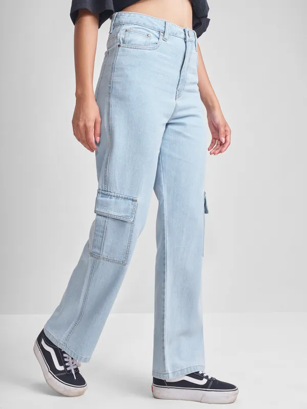 Tokyo Talkies Women Blue Flared Jeans