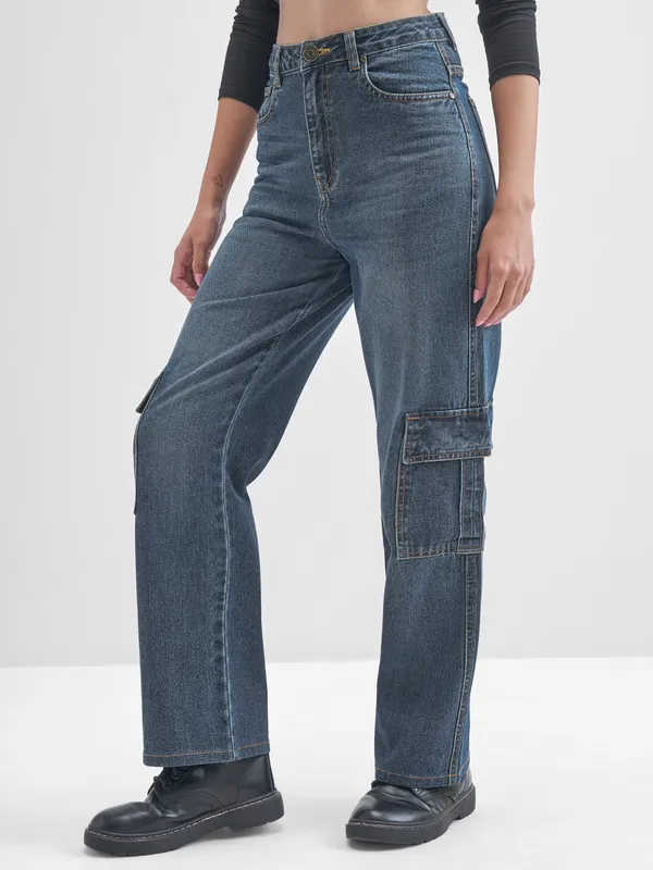 Tokyo Talkies Women Blue Flared Stretchable Jeans