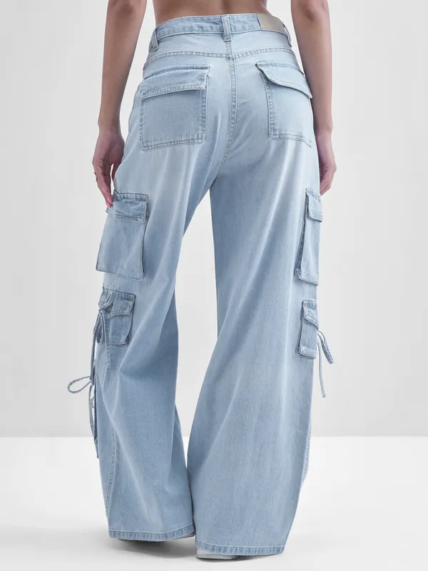 Tokyo Talkies Women Blue Dad Fit Stretchable Jeans