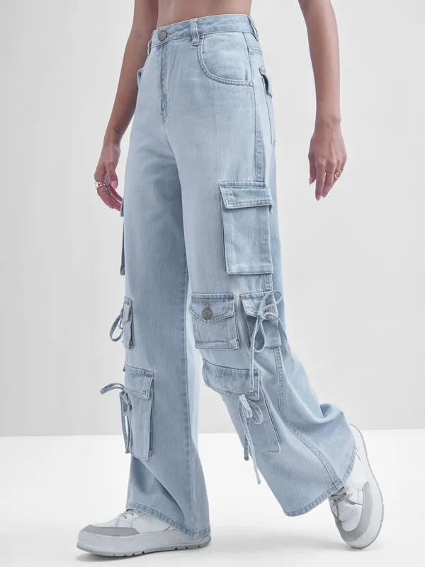 Tokyo Talkies Women Blue Dad Fit Stretchable Jeans