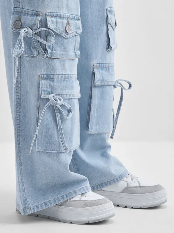 Tokyo Talkies Women Blue Dad Fit Stretchable Jeans