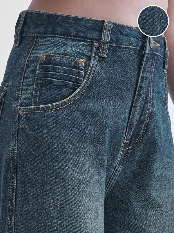 Tokyo Talkies Women Blue Flared Stretchable Jeans