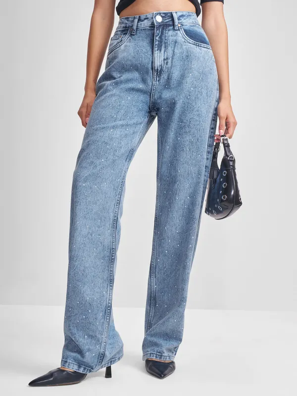 Tokyo Talkies Women Blue Dad Fit Jeans