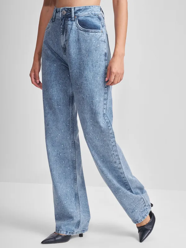 Tokyo Talkies Women Blue Dad Fit Jeans