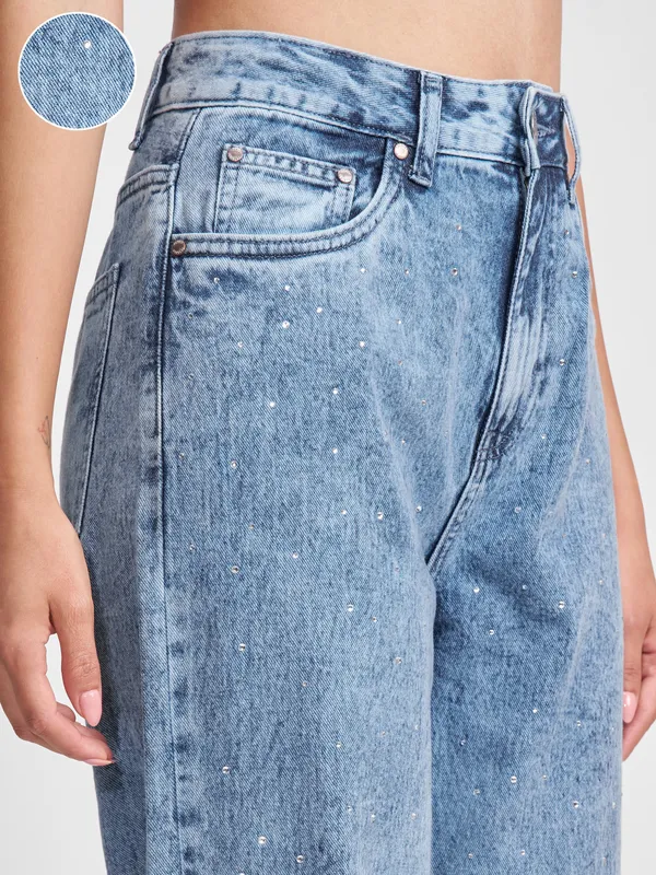 Tokyo Talkies Women Blue Dad Fit Jeans