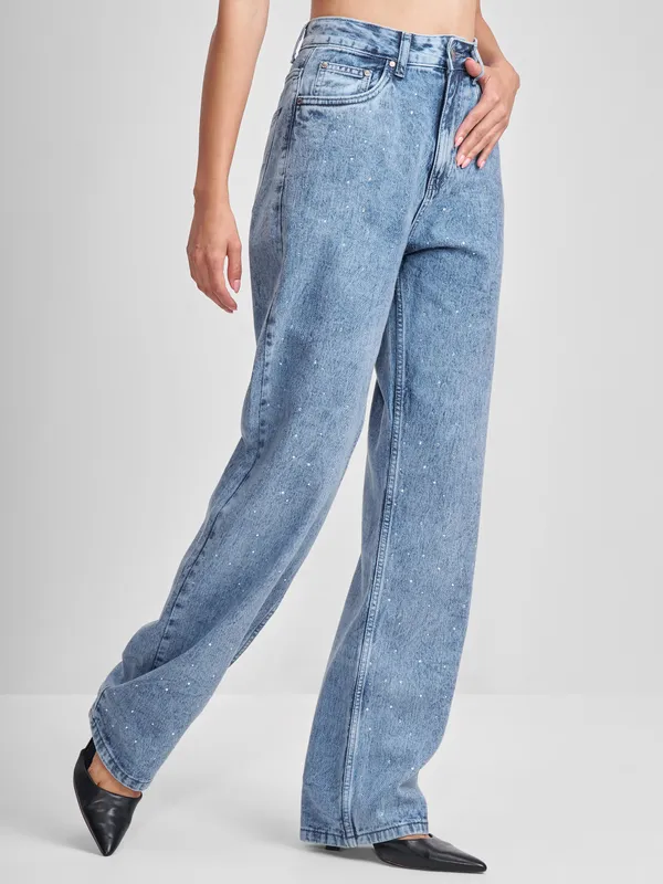 Tokyo Talkies Women Blue Dad Fit Jeans