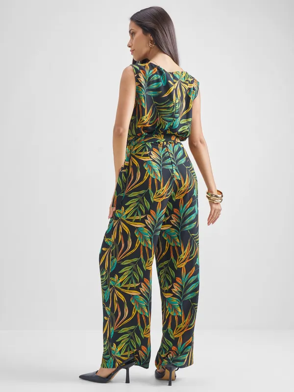 ESPYR By Tokyo Talkies Women Black Printed Jumpsuit