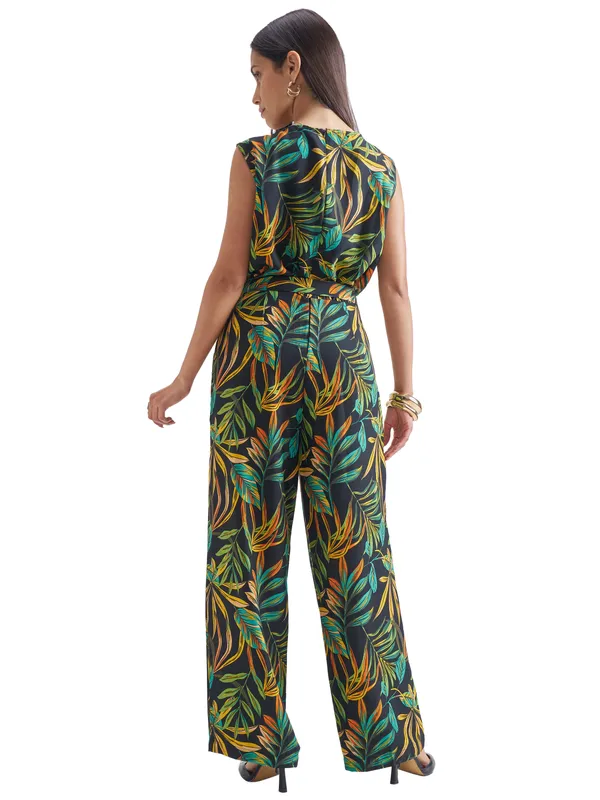 ESPYR By Tokyo Talkies Women Black Printed Jumpsuit