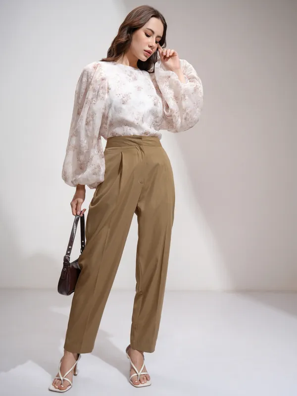 Solid Regular Fit Formal Trousers