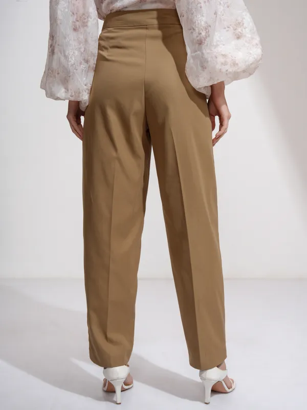 Solid Regular Fit Formal Trousers
