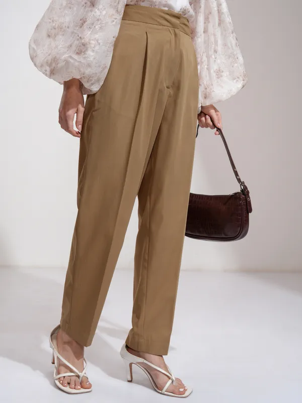 Solid Regular Fit Formal Trousers