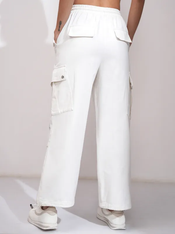 Solid Regular Fit Cargos