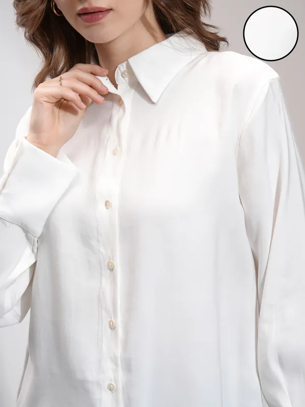 Women Solid Casual Shirt