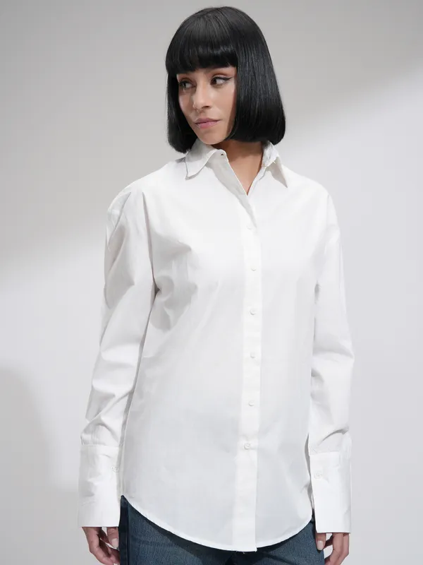 Women Solid Casual Shirt