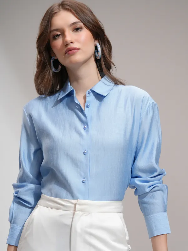 Women Solid Casual Shirt