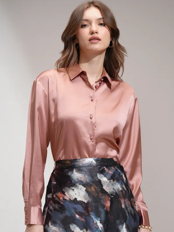 Women Solid Casual Shirt