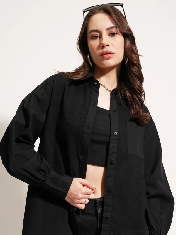 Women Solid Casual Shirt