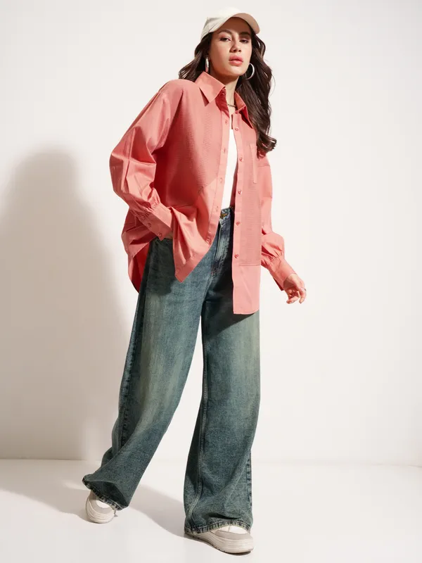 Women Self Design Casual Shirt