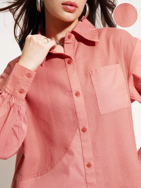 Women Self Design Casual Shirt