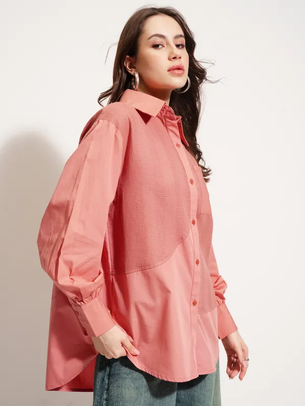 Women Self Design Casual Shirt