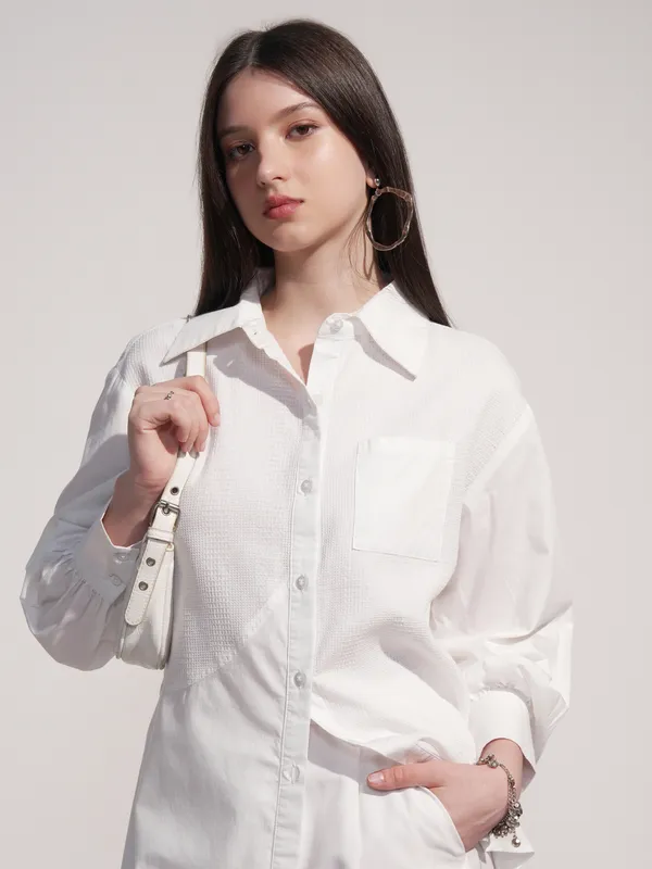 Women Solid Casual Shirt