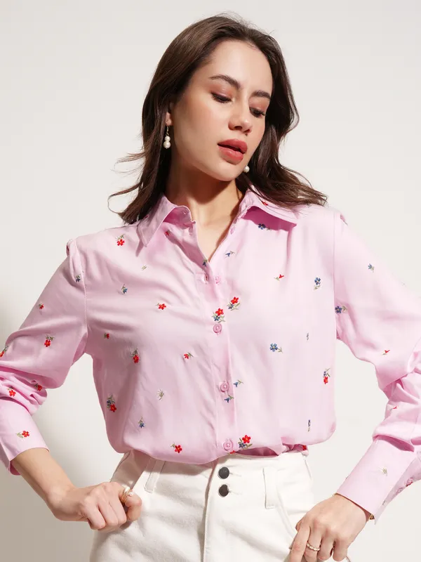 Women Self Design Casual Shirt