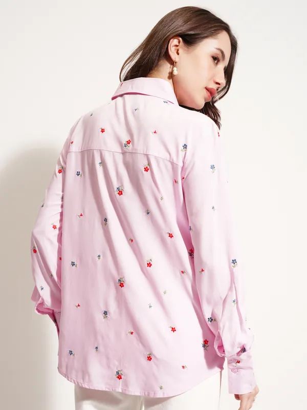 Women Self Design Casual Shirt