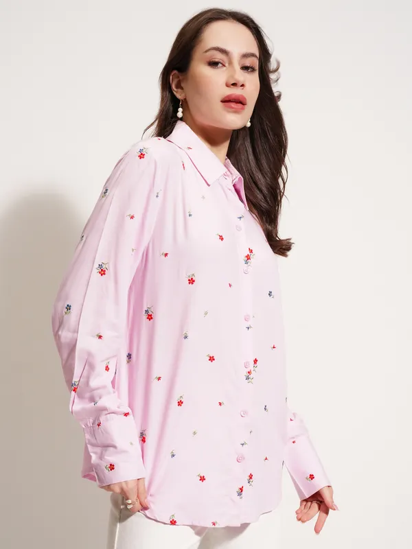 Women Self Design Casual Shirt