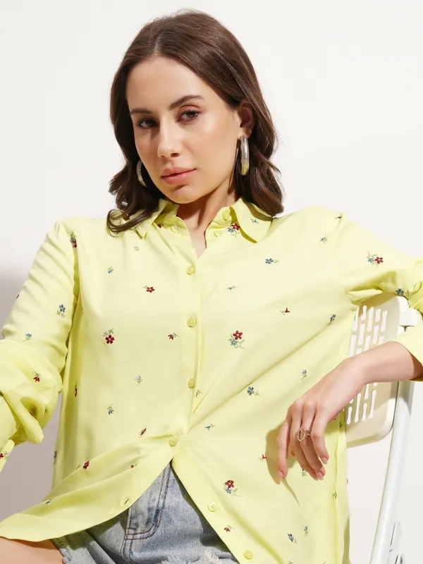 Women Embroidered Casual Shirt