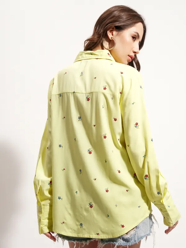Women Embroidered Casual Shirt