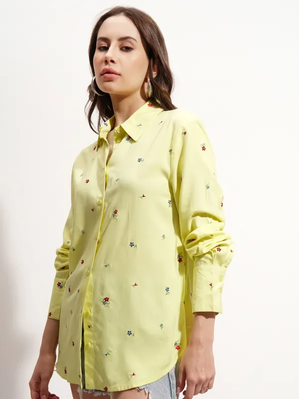 Women Embroidered Casual Shirt