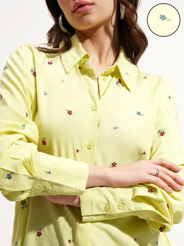 Women Embroidered Casual Shirt