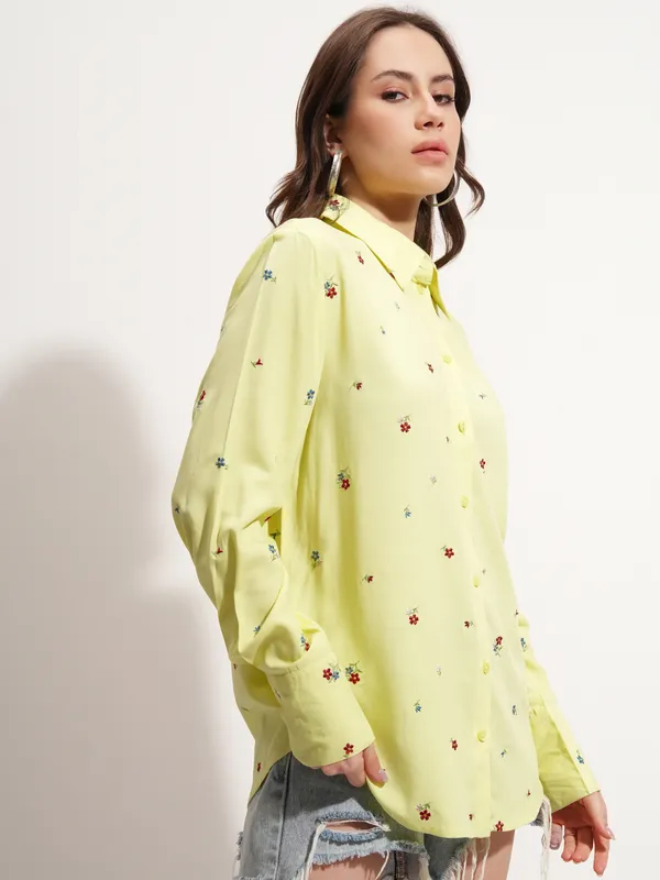 Women Embroidered Casual Shirt