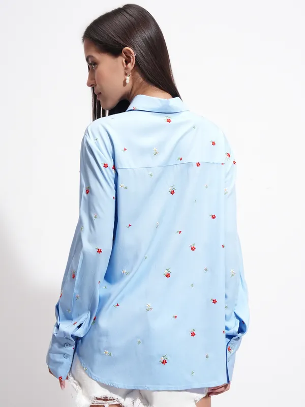 Women Embroidered Casual Shirt