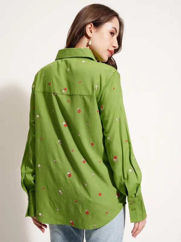 Women Self Design Casual Shirt