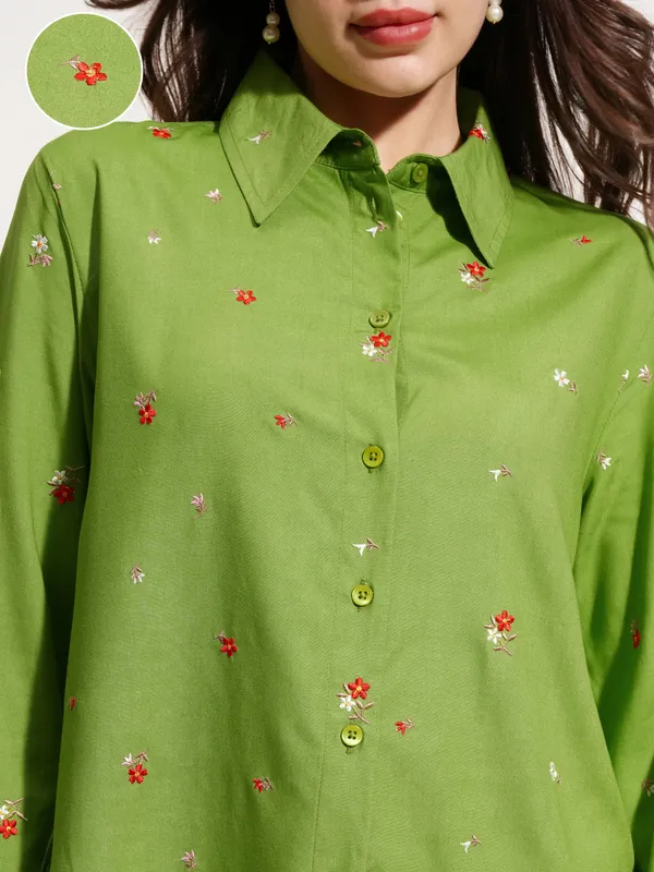 Women Self Design Casual Shirt