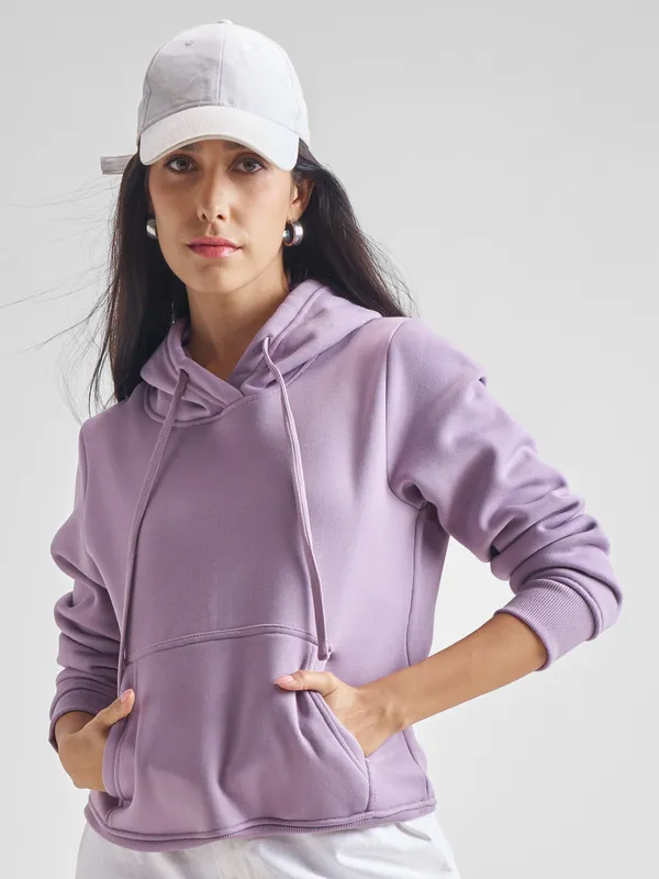  Tokyo Talkies Women Purple Hood Sweatshirts