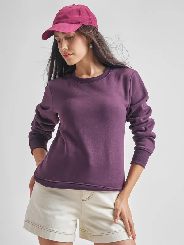 Women Solid Sweatshirts