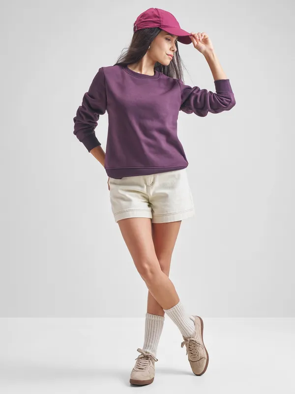 Women Solid Sweatshirts