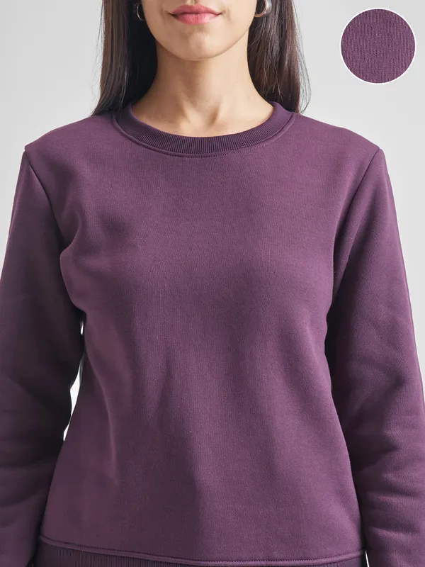 Women Solid Sweatshirts