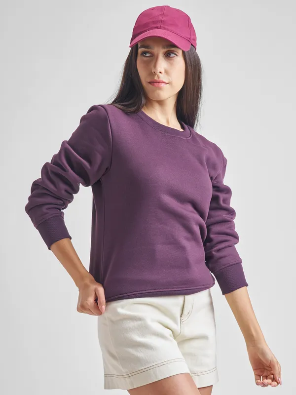 Women Solid Sweatshirts