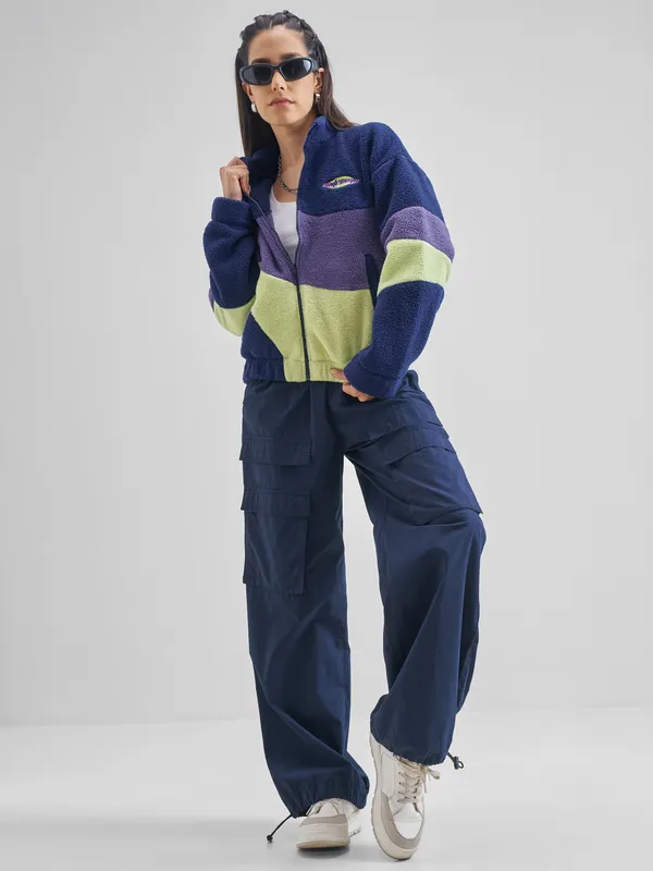 Women Colourblocked Sweatshirt