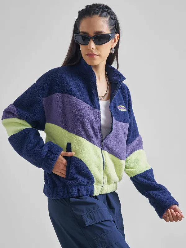 Women Colourblocked Sweatshirt