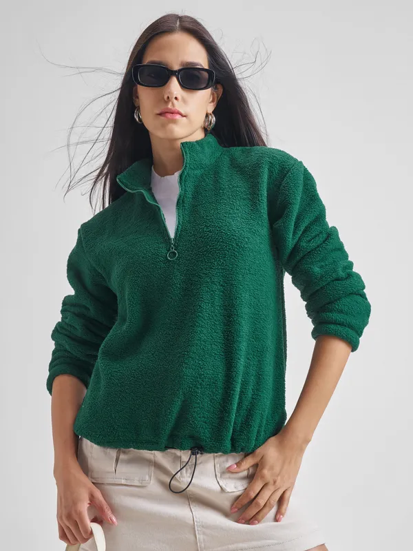 Women Solid Sweatshirt