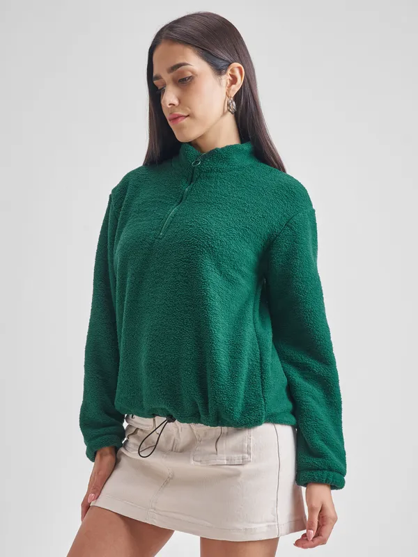Women Solid Sweatshirt
