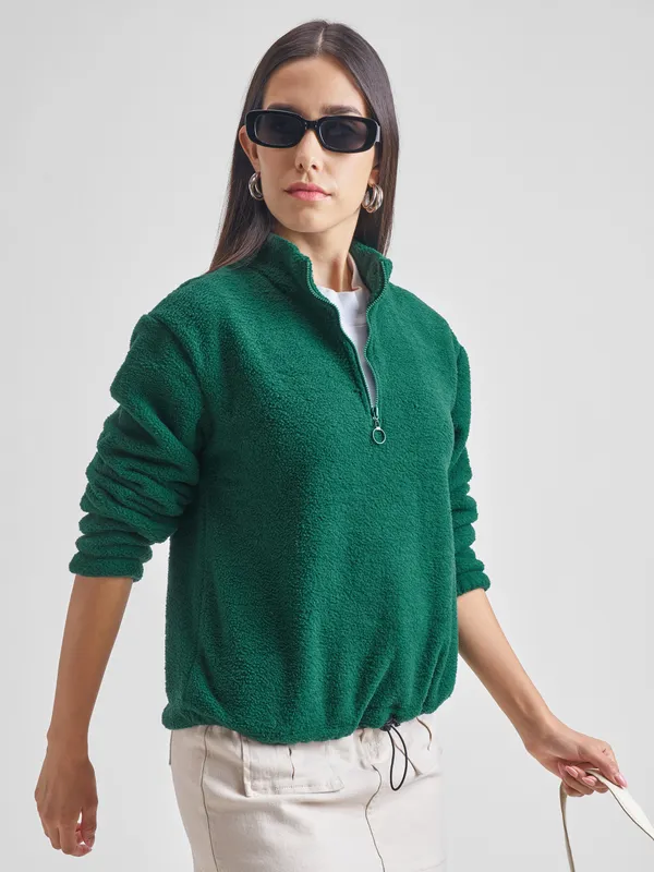 Women Solid Sweatshirt